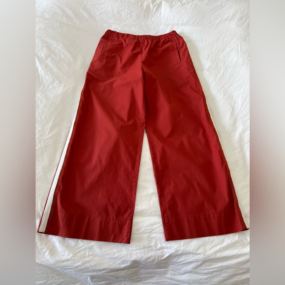 Rosso35 | Women’s SZ 42 (US S-M) Wide Leg Crop Pant | Side Stripe - Picture 1 of 9